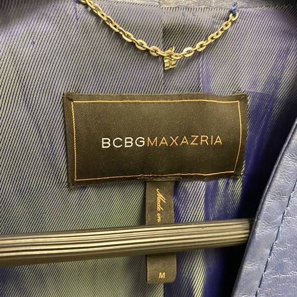 BCBGMaxAzria Blue Leather Jacket - Picture 5 of 5